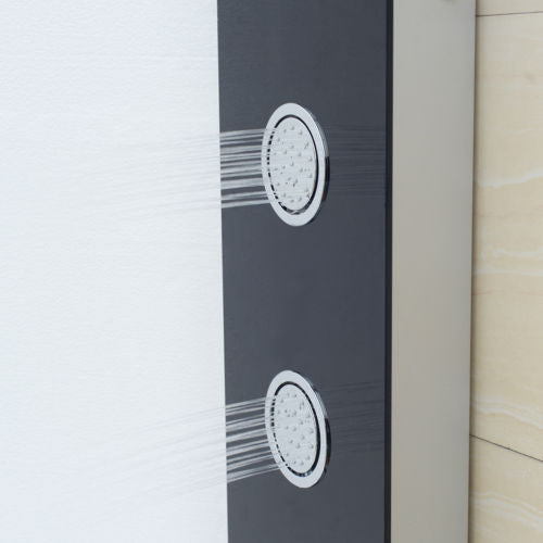 59 Inch Tempered Glass Shower Panel with Hand Shower