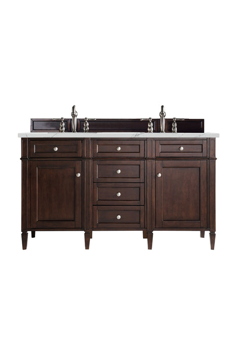 James Martin Brittany 60" Double Bathroom Vanity, Burnished Mahogany