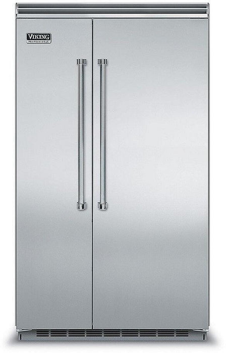 VIKING 2-Piece Stainless Steel Kitchen Package 48" Side-by-Side Refrigerator, 24" Fully Integrated Dishwasher 861319
