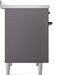 ILVE Nostalgie II 40" Electric Range, Matte Graphite, Bronze Trim UPDI406NMPMGB ILVE