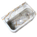 Calacatta Gold Marble Wall-mount Bathroom Vanity Sink Fluted (W)18" (L)36" (H)7" top view
