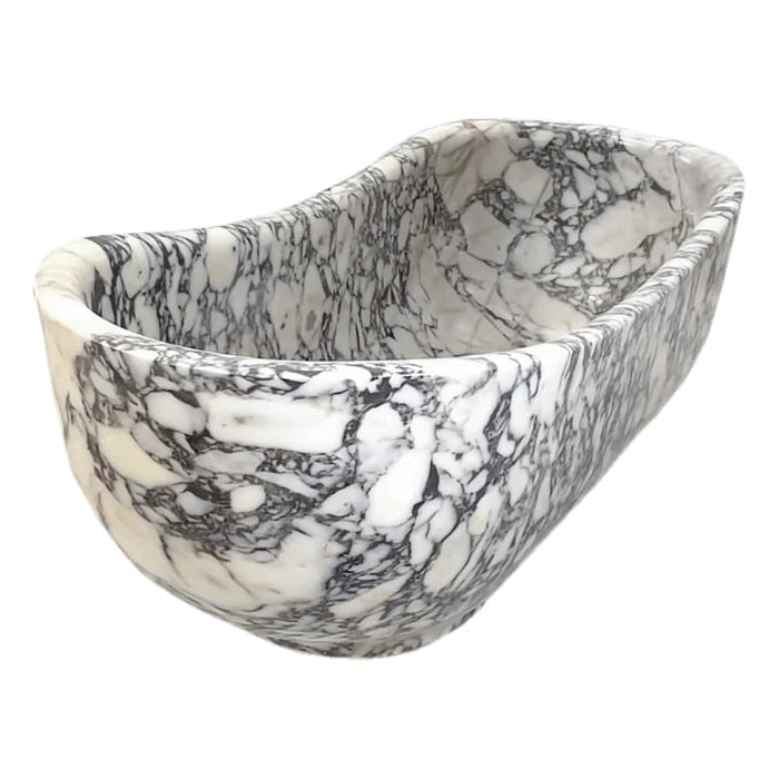 Calacatta Viola Bathtub Hand-carved from Solid Marble Block NTRVS216