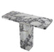 Calacatta Viola Marble Designer Console Polished (W)15" (L)40" (H)32" angle view