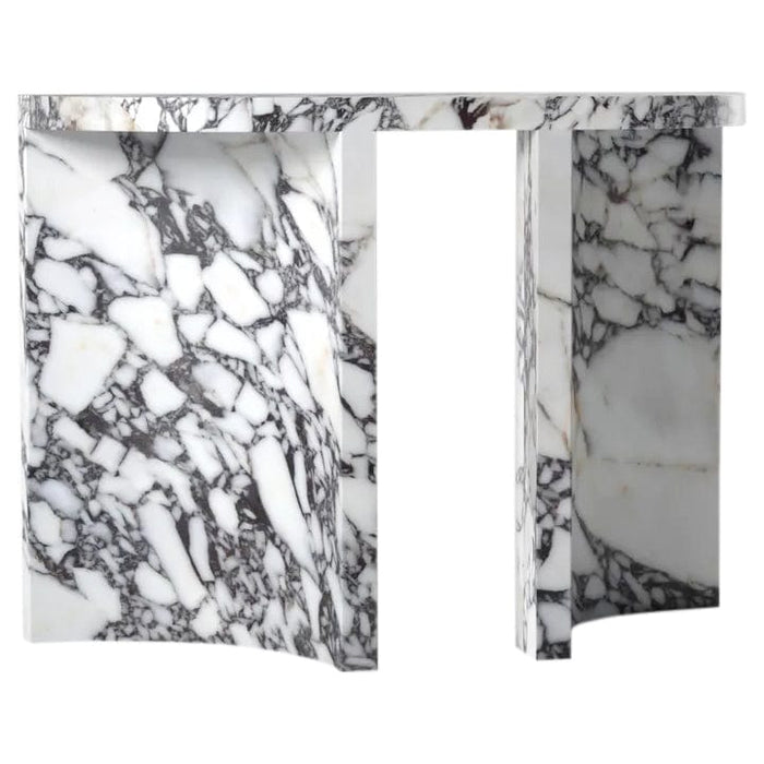 Calacatta Viola Marble Designer Arched Legs Console Polished (W)15" (L)40" (H)32" side view 2
