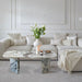 Calacatta Viola Marble Designer Coffee Table Polished Set of 2 gray rug and L shape corner set