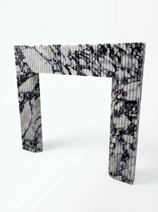 Calacatta Viola Marble Fluted Fireplace Mantel Polished (L)36" (H)40" (D)2.5"