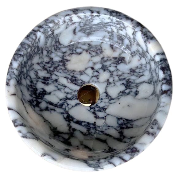 Calacatta Viola Marble Fluted Above-vanity Bathroom Sink Polished