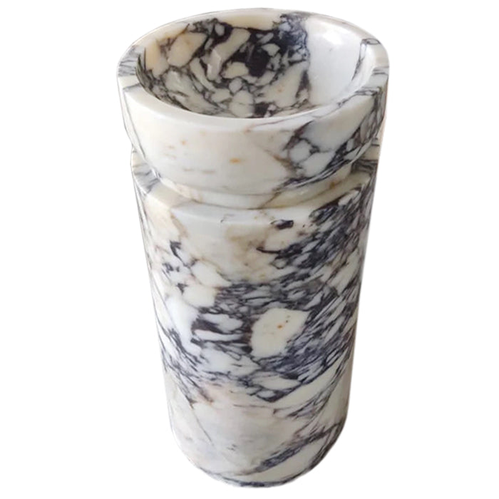 Calacatta Viola Marble Designer Pedestal Stand-Alone Bathroom Sink Polished 18x18x33