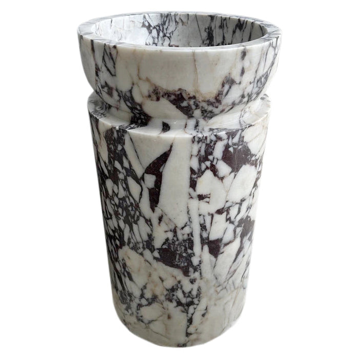Calacatta Viola Marble Designer Pedestal Stand-Alone Bathroom Sink Polished 18x18x33