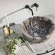 Calacatta Viola Marble Round Vessel Sink 16 Inch Honed Matte