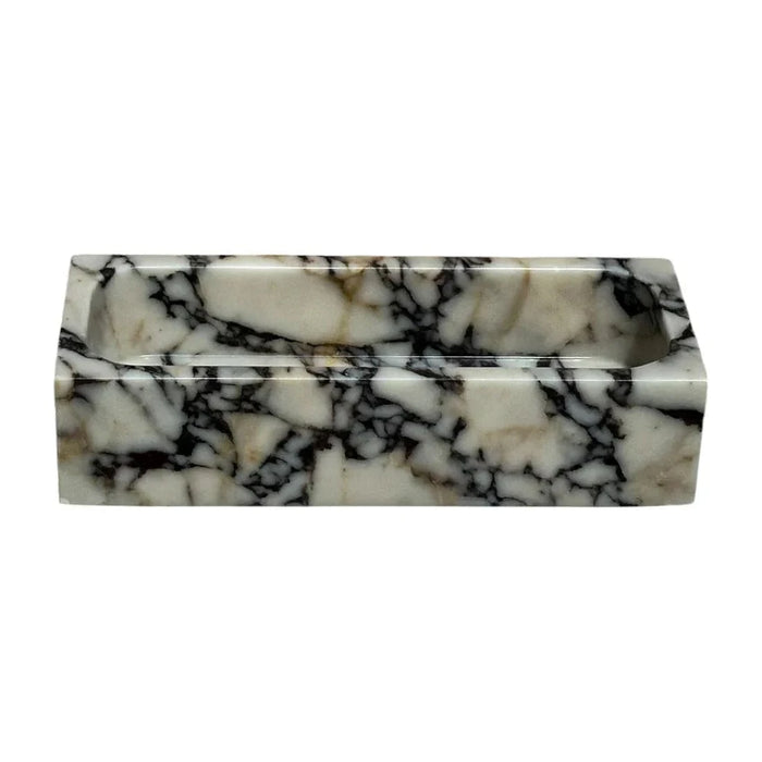 Calacatta Viola Marble Rectangular Wall-mount Bathroom Sink (W)12" (W)20" (H)5"