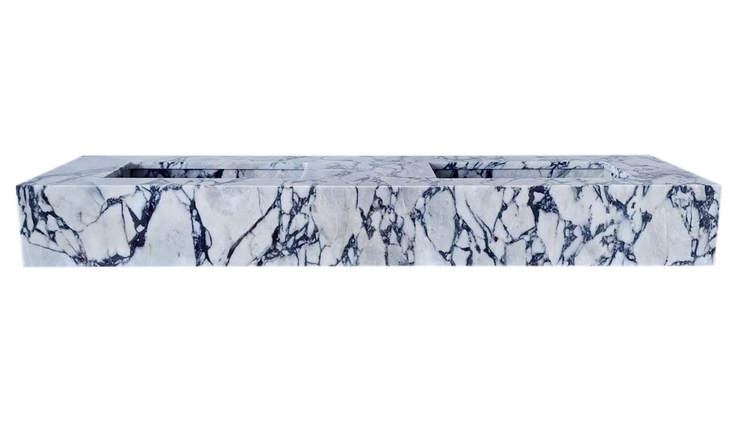 Calacatta Viola Marble Bathroom Double Sink Vanity (W)22" (L)67" (H)8"