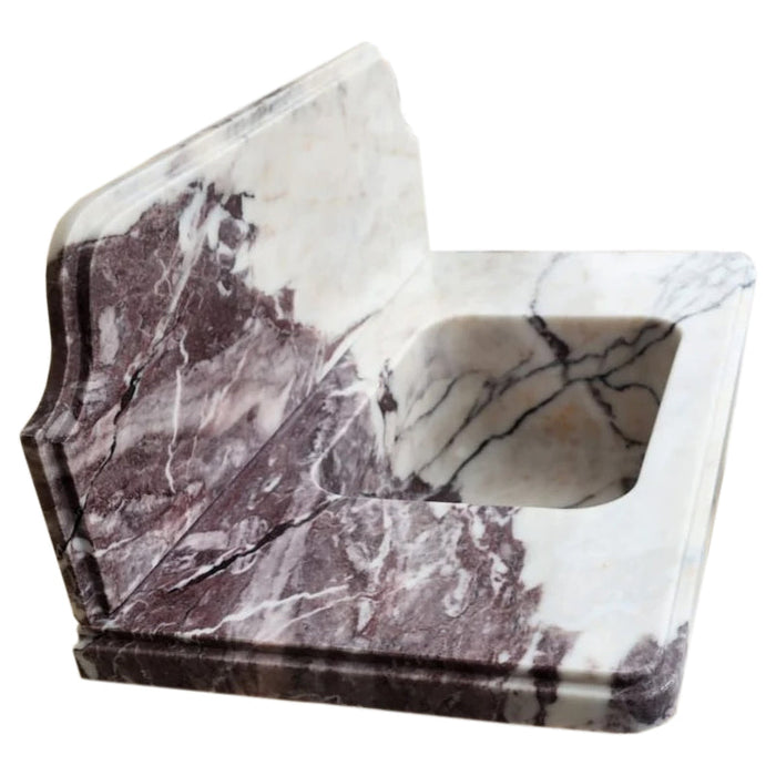 Calacatta Viola Marble Above-vanity Wall-mount Bathroom Sink with 10" Backsplash NTRVS153