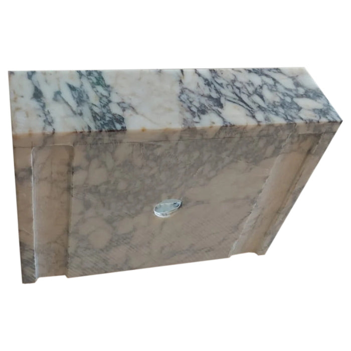 Calacatta Viola Marble Rectangular Wall-mount Bathroom Sink Drain Cap NTRVS170