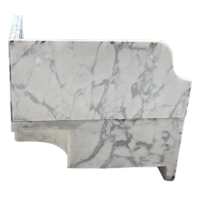 Calacatta Viola Marble Wall-Mount Bathroom Corner Sink 16x16