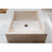 cappuccino beige marble farmhouse rectangular sink SKU CM-B-036-B side view product shot