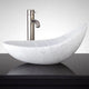 Turkish Marble Handcrafted Asymmetric Vessel Sink Polished 14x22