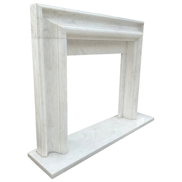 Carrara White Marble Hand-carved Fireplace Mantel Polished NTRVS203