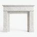 Carrara White Marble Fluted Fireplace Mantel Polished (L)70" (H)52" (D)7"