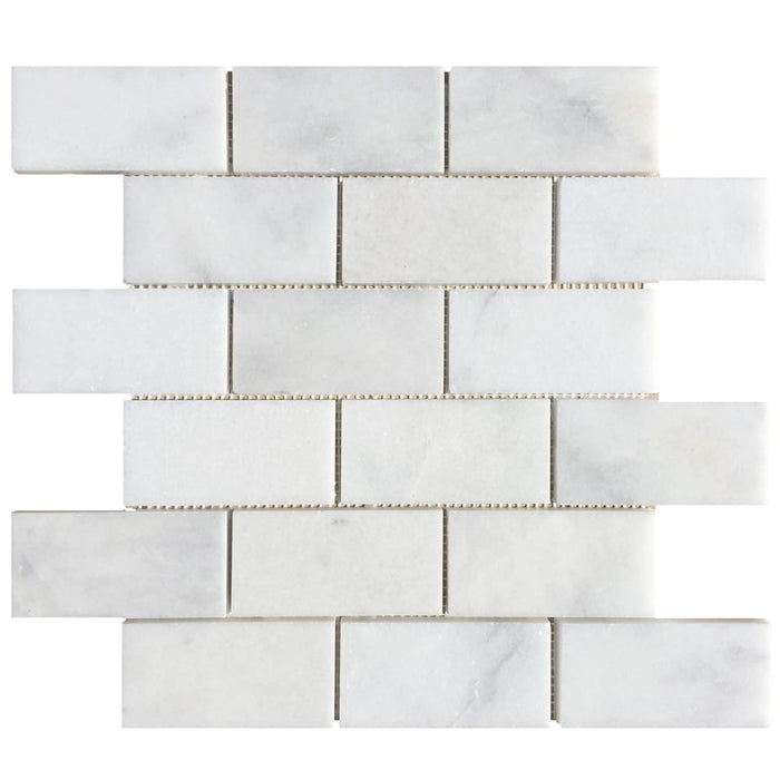 Carrara White Marble Polished Mosaic Floor and Wall Tile - Livfloors Collection