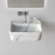 Genuine Carrara White Marble Rectangular Wall-Mount Bathroom Sink 16 x 24 x 12