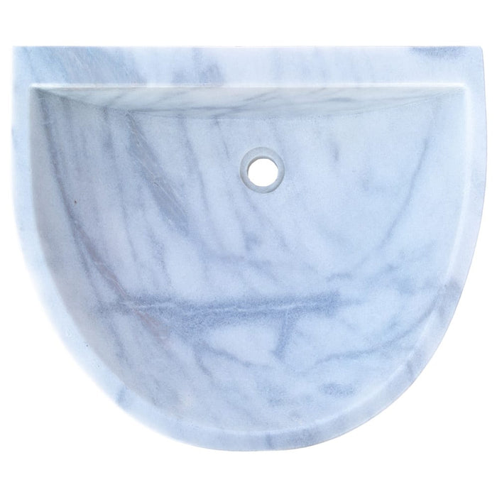 Natural Stone Carrara White Marble Wall-Mount Bathroom Marble Sink TMS10