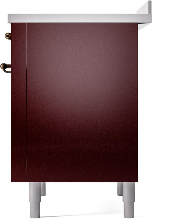 ILVE Nostalgie II 36 " Electric Range, Burgundy, Bronze Trim UPI366NMPBUB ILVE