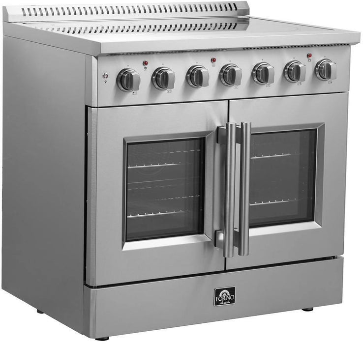 Forno Galiano 36 in. French Door Freestanding All Electric Range, Stainless Steel, FFSEL6917-36 Forno