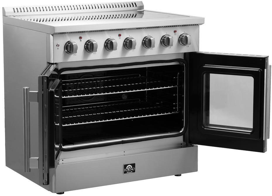 Forno Galiano 36 in. French Door Freestanding All Electric Range, Stainless Steel, FFSEL6917-36 Forno