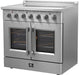 Forno Galiano 36 in. French Door Freestanding All Electric Range, Stainless Steel, FFSEL6917-36 Forno