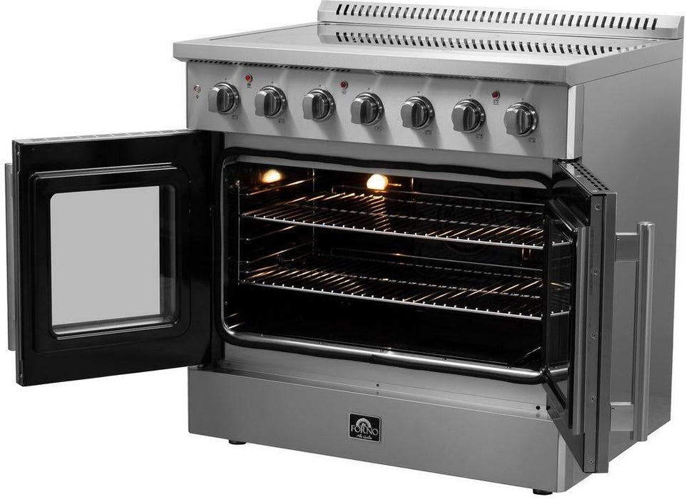 Forno Galiano 36 in. French Door Freestanding All Electric Range, Stainless Steel, FFSEL6917-36 Forno