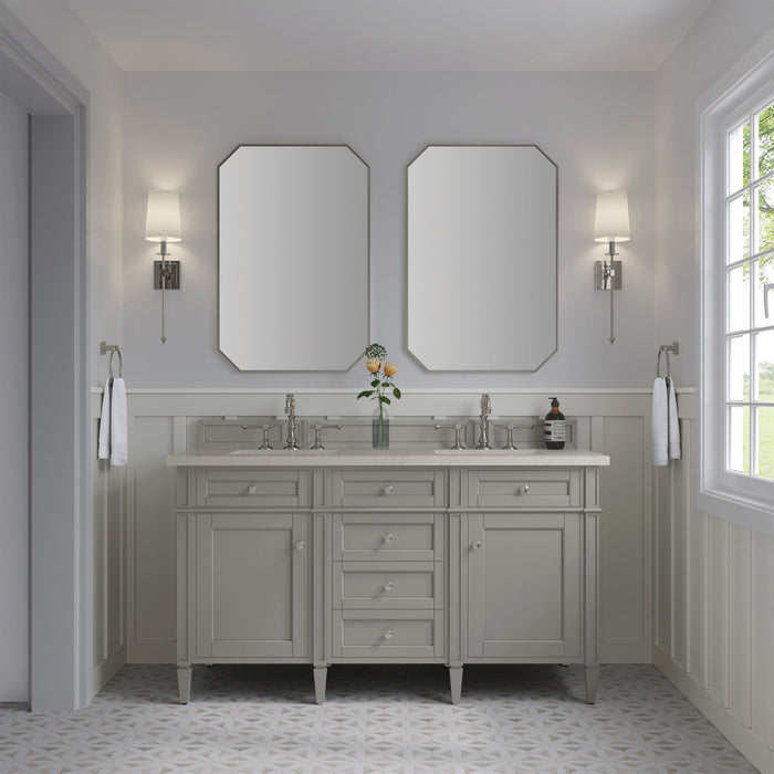 James Martin Brittany 60" Double Bathroom Vanity, Urban Gray