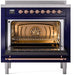 ILVE Nostalgie II 36" Electric Range, Blue, Copper Trim UPI366NMPMBP ILVE