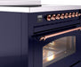 ILVE Nostalgie II 36" Electric Range, Blue, Copper Trim UPI366NMPMBP ILVE