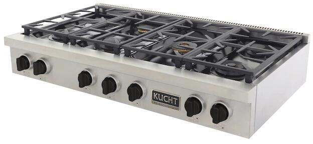 Kucht 48" Stainless Propane Cooktop,, KFX489T/LP-K - Farmhouse Kitchen and Bath