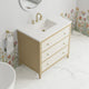 James Martin Celeste 36" Single Bathroom Vanity, Sunwashed Oak with Embossed Shagreen Drawer Fronts