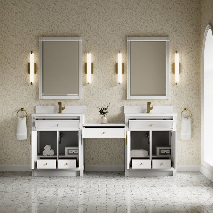 James Martin Bellshire 84" Single Bathroom Vanity, Bright White
