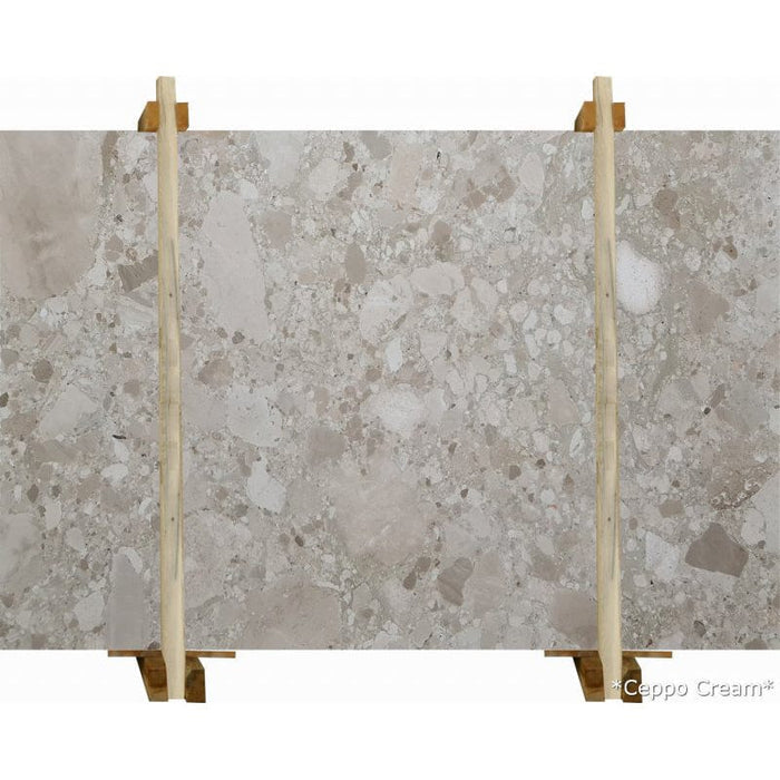 Ceppo Cream Conglomerate Bookmatching Marble Slabs Polished - Livfloors Collection