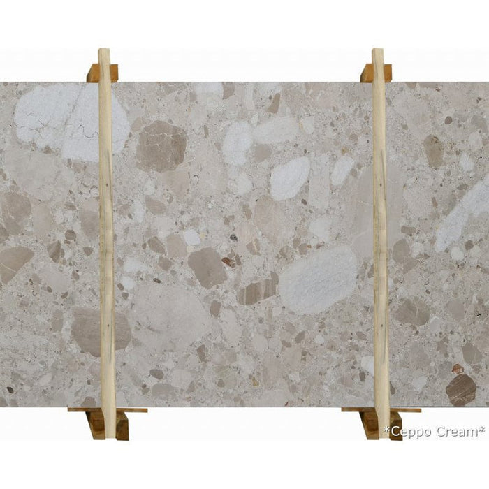 Ceppo Cream Conglomerate Bookmatching Marble Slabs Polished - Livfloors Collection