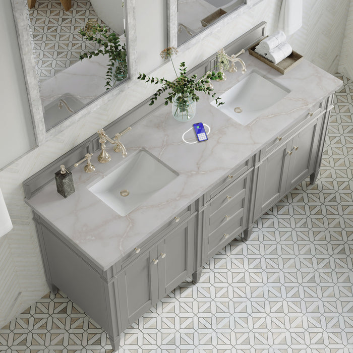 James Martin Brittany 72" Double Bathroom Vanity, Urban Gray