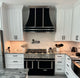 Sweep Stainless Steel Custom Range Hood with Mirror Bands