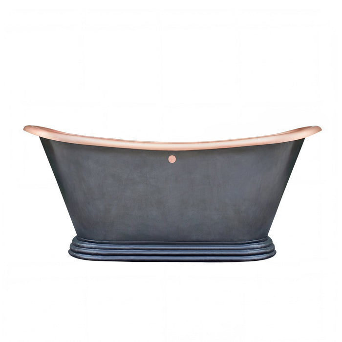 Akicon Handmade Copper Ceramic Bathtub Freestanding Artisan Tub — AKB70010-C