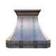 Customizable Rustic Copper Oven Hood Mixed Texture