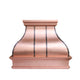 Curved Penny Custom Copper Kitchen Hood