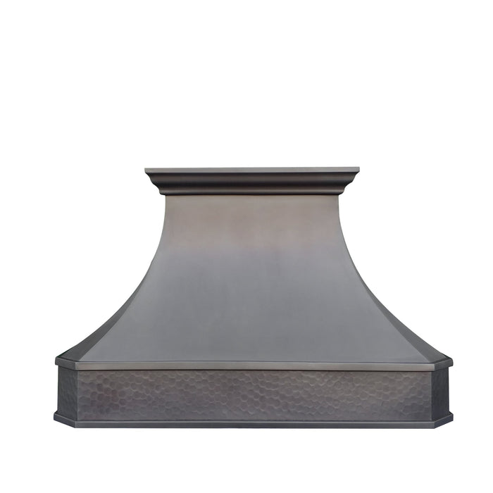 Curved Custom Black Copper Range Hood