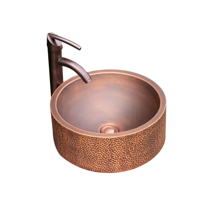 Akicon Custom Handmade Copper Bathroom Sink Handcrafted Vessel Sink — AKS203-C