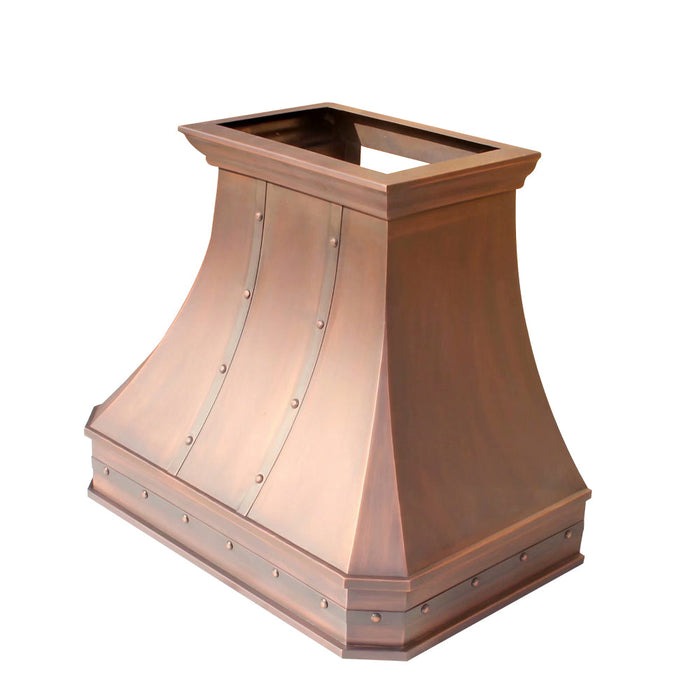 Akicon Custom Copper Range Hood Handmade with Custom Size and Finish — AKH712C-C