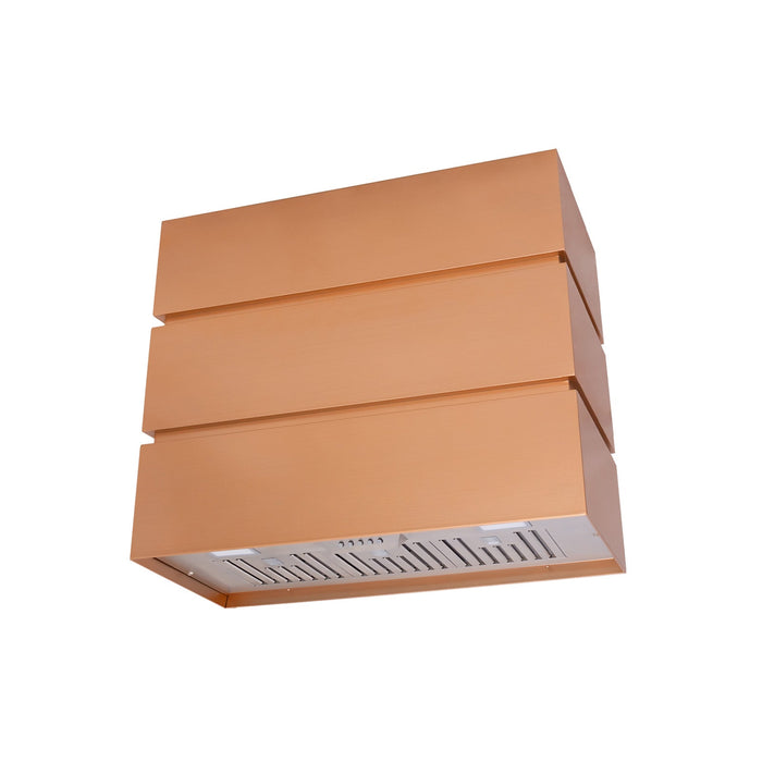 Akicon 36" Stainless Steel Wall Mount Range Hood, 3 Stacks Kitchen Hood with 600 CFM Vent Motor- AK-HS36L