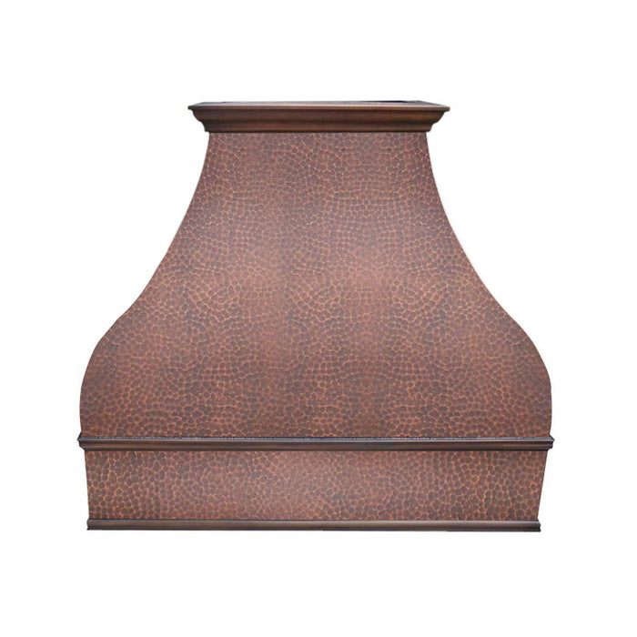 Bell-shaped Antique Copper Custom Kitchen Hood