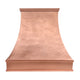 Curved Copper Hood Natural Patina Hand-hammered